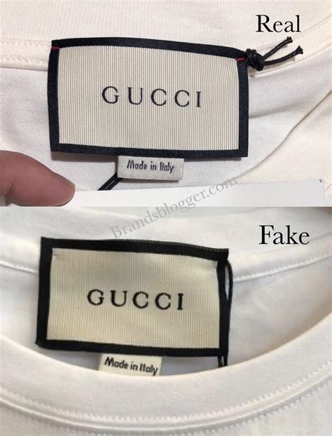 gucci white t shirt fake|authentic gucci labels.